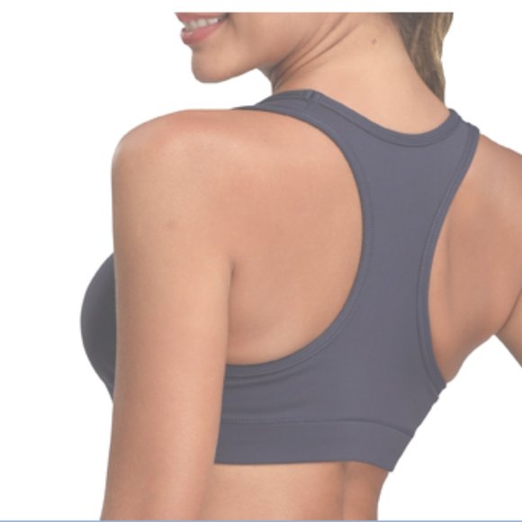 Oalka Medium Support Compression Bra in Army or Olive Green - Picture 9 of 10